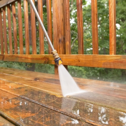 Deck Staining Step 1 - Clean the Deck