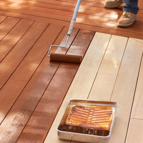 Deck Staining Step 3 - Staining Your Deck