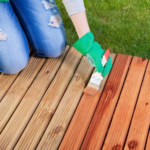 Deck Staining Step 3 - Staining Your Deck